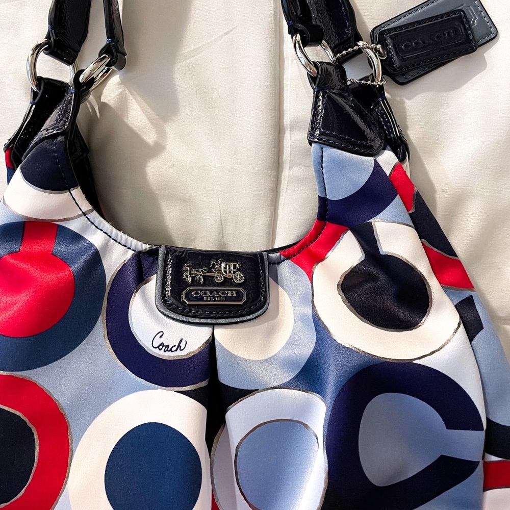 Coach Purse Red and Blue